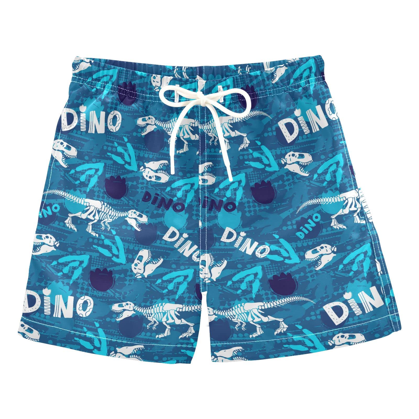 Boccsty Boys Swim Trunks for Toddler & Kids 2-14 Years - Quick Dry Swimwear with Drawstring, Summer Beach Board Shorts for Swimming, Pool Party & Water Play