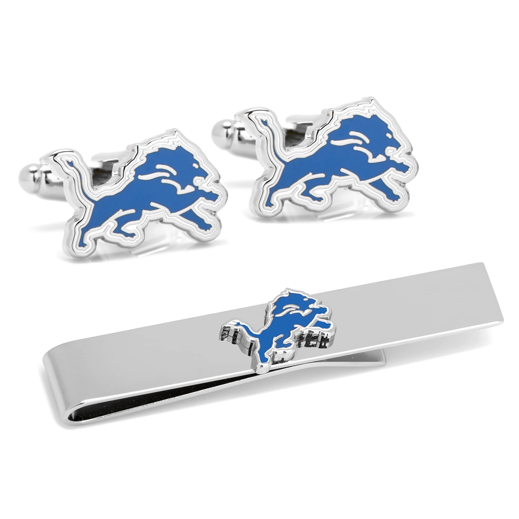 NFL Cufflinks and Tie Bar Set for Men - Premium Football Gifts for Dad, Husband, or Boyfriend - Perfect for Weddings, Business Meetings, and Game Day Outfits