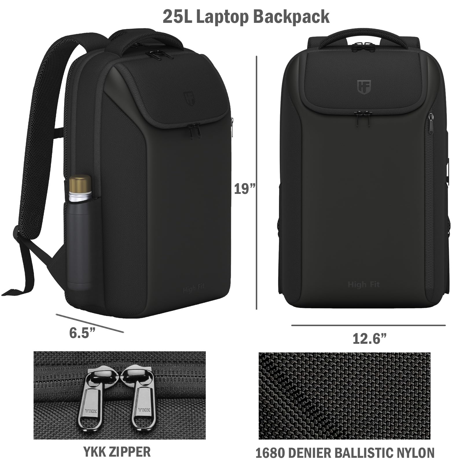 Premium 17.3 Inch Laptop Backpack for Men & Women - Waterproof Business Travel Backpack with USB Charging Port, TSA Approved Airline Carry-On - Perfect for Work, College, Commuting & Business Trips