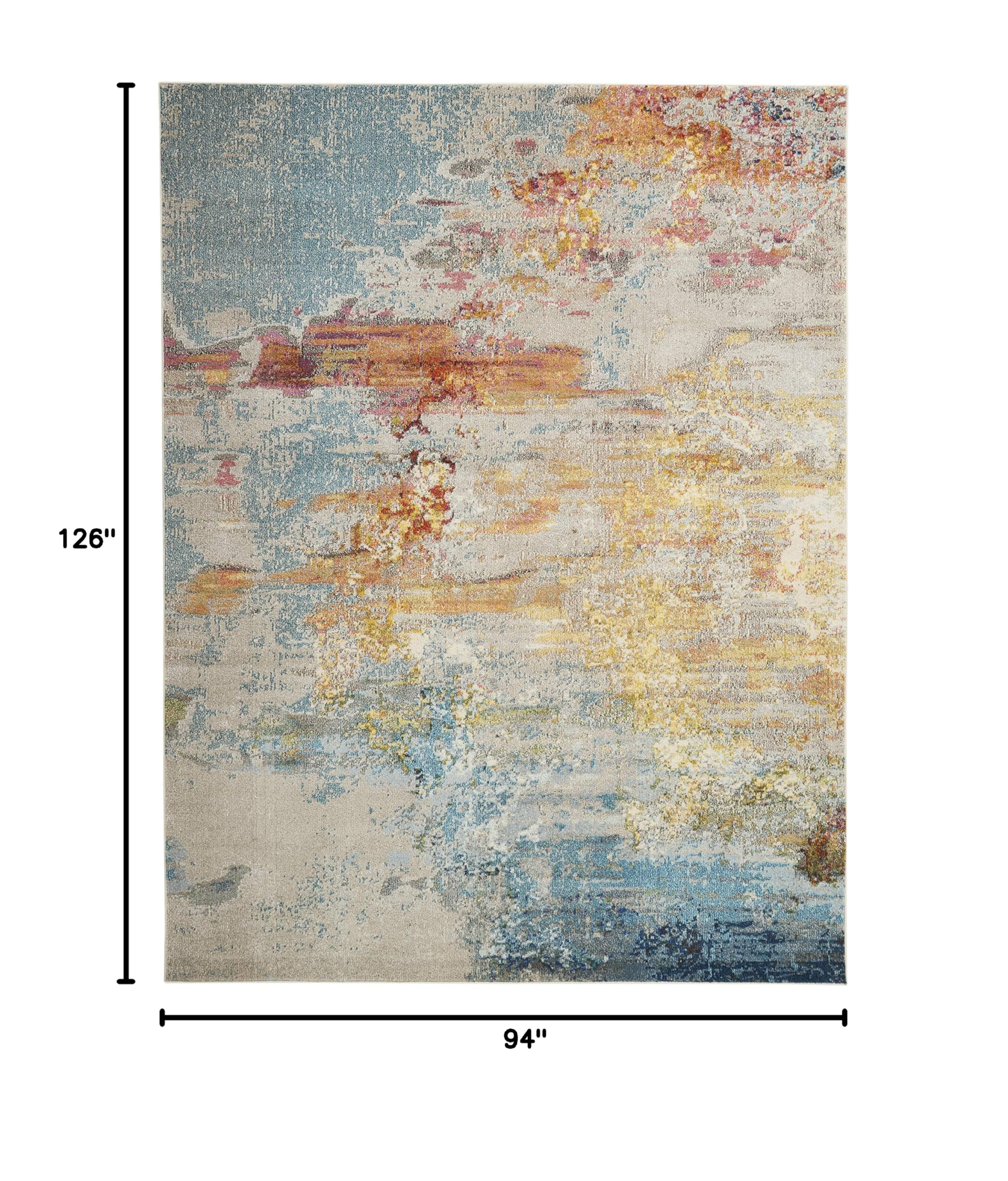 Nourison Celestial Modern Abstract Sealife 7'10
