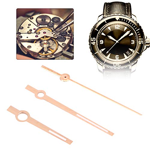 Luminous Watch Hands for Rolex 3135 Movement - Rose Gold Hour, Minute, Second Needles | Premium Watch Repair Accessory | Perfect for Watchmakers & DIY Enthusiasts