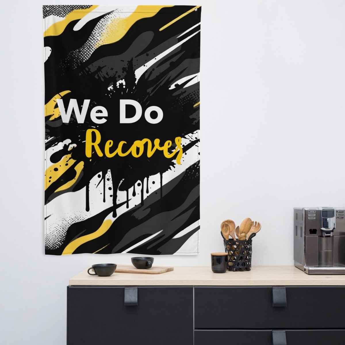 We Do Recover - Inspirational Recovery Flag for Addiction & Mental Health Awareness - Perfect for AA Meetings, Sober Living Homes & Support Groups
