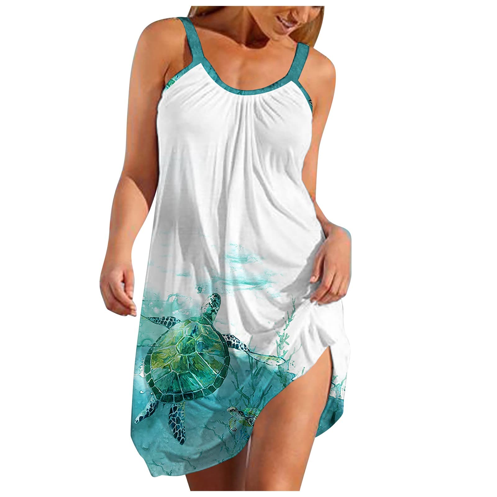 Sexy Summer Dresses for Women - Cute Cartoon Print Beach Dress for Vacation & Party
