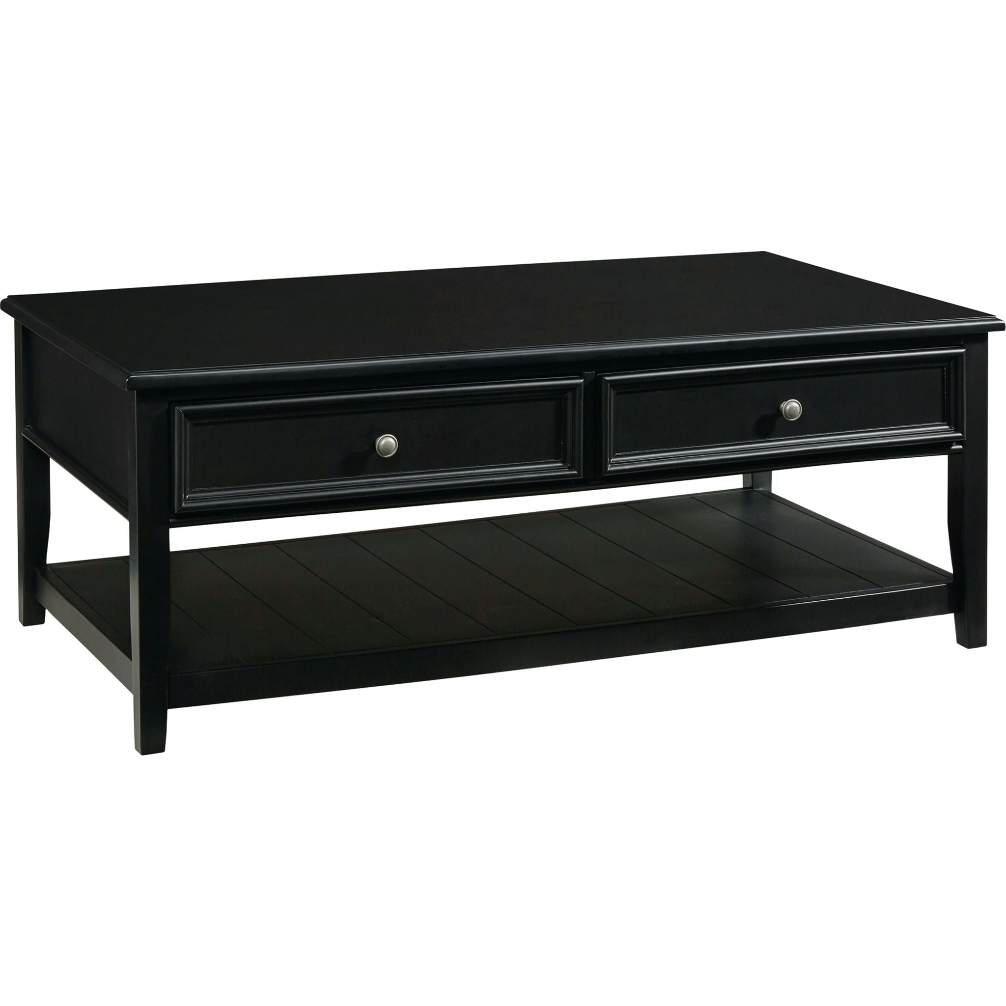 Beckincreek Modern Coffee Table - Black Wooden Living Room Furniture for Home Decor, Sofa Table, Center Table - Perfect for Living Room, Lounge, Office