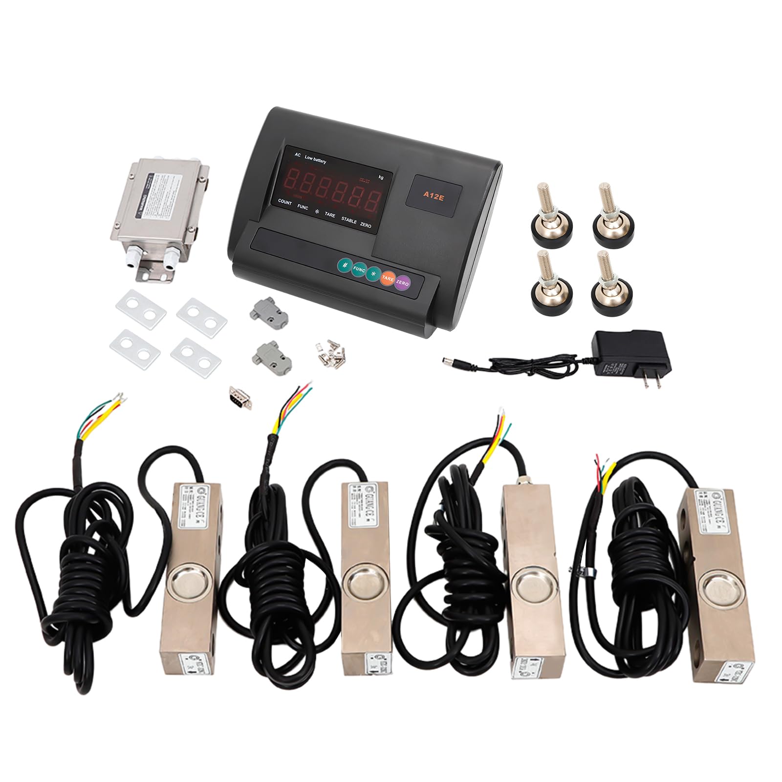 **2.5T 5000lb Livestock Scale Kit with 4-Wire Junction Box & High Precision Indicator - Heavy Duty Floor Scale for Cattle, Goats, Pigs, Horses, Sheep - Perfect for Farms, Ranches, and Veterinary Use**