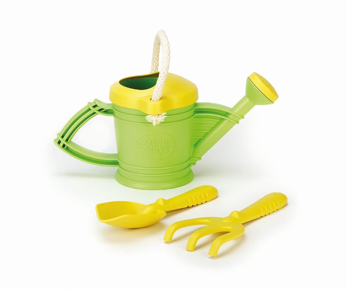 **Green Toys Watering Can - Eco-Friendly Kids Gardening Toy for Outdoor Play, Watering Plants, Sandbox Fun & Pretend Play**