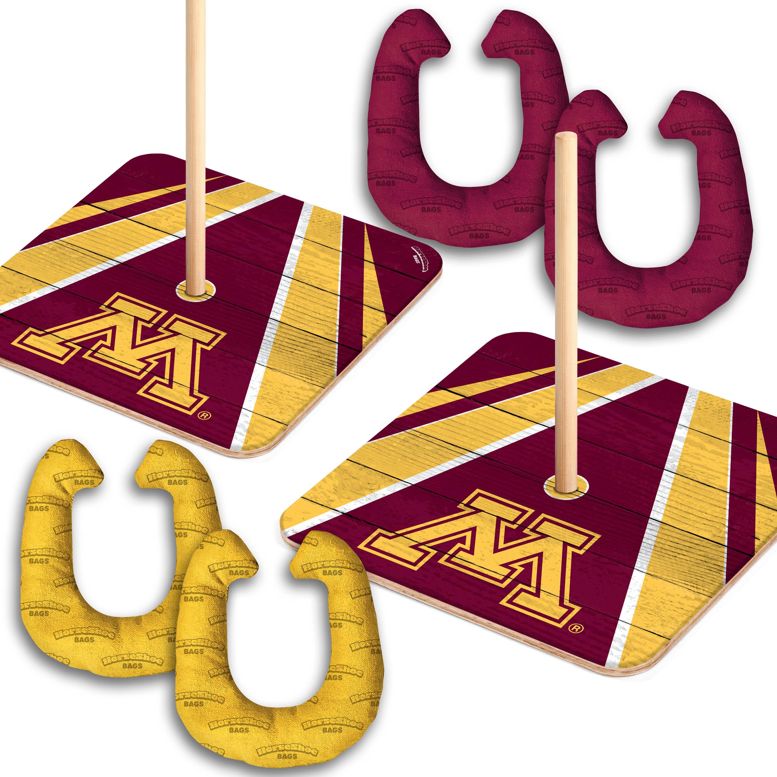 YouTheFan NCAA Minnesota Golden Gophers Horseshoe Bags - Durable & Stylish Team Spirit Accessory for Tailgating, Game Day & College Fan Gifts