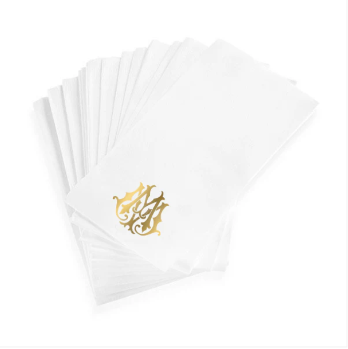 Personalized Monogrammed Guest Towels - Custom Initial Embroidered Bath Towels for Weddings, Showers & Luxury Home Decor