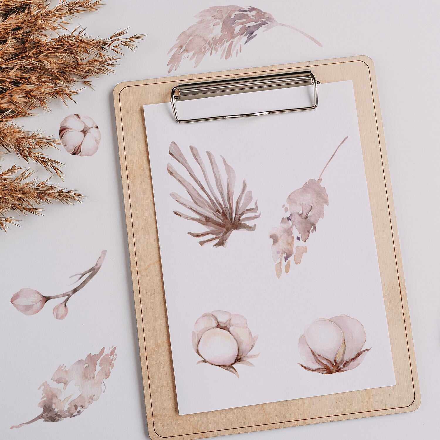 Boho Floral Wall Decals - Self-Adhesive Removable Vinyl Stickers for Home Decor, Nursery, Bedroom & Living Room - Perfect for DIY Wall Art and Room Makeover