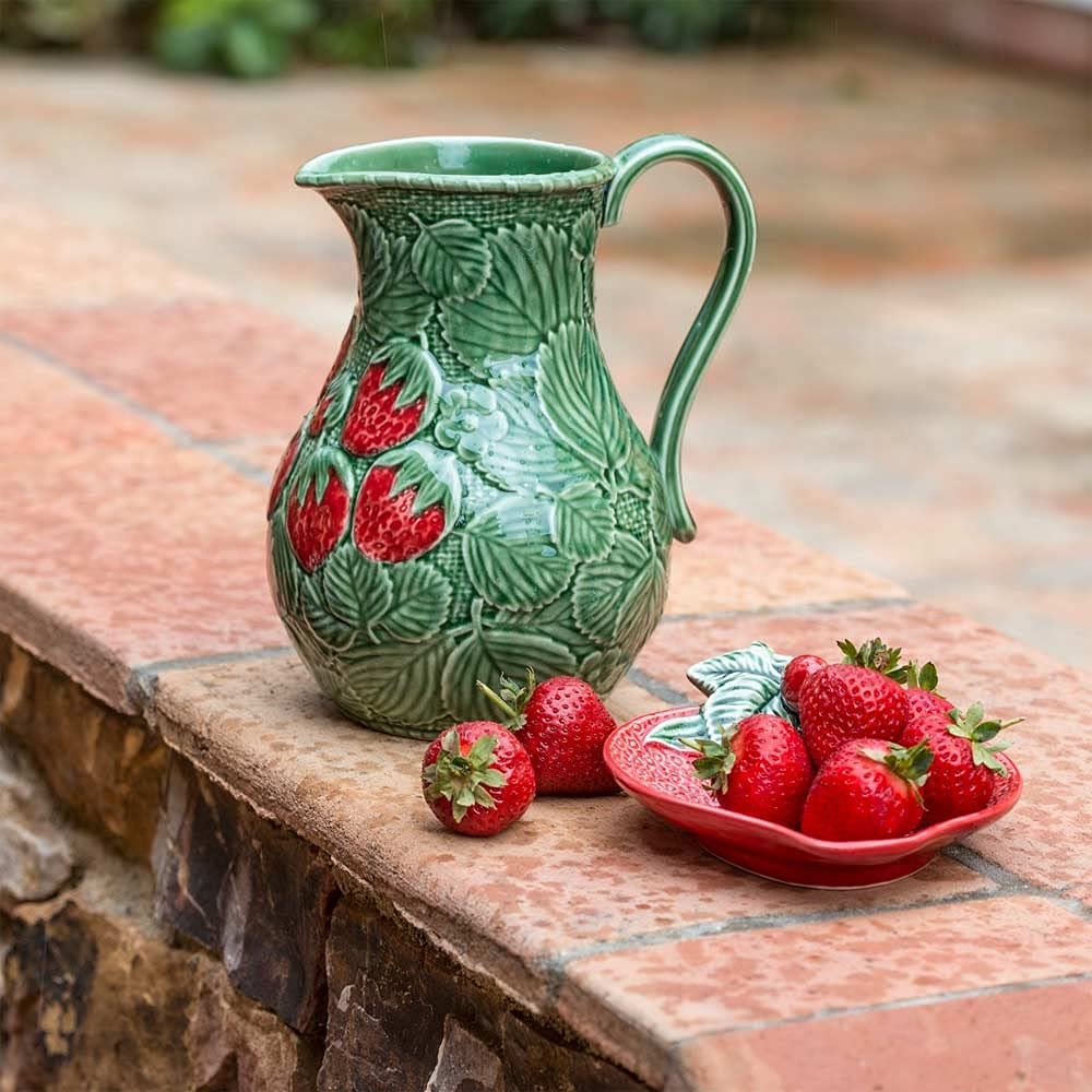 Fresh Strawberries Pitcher - Perfect for Summer Drinks, Smoothies, and Cocktails | Ideal for Home, Parties, and Outdoor Gatherings