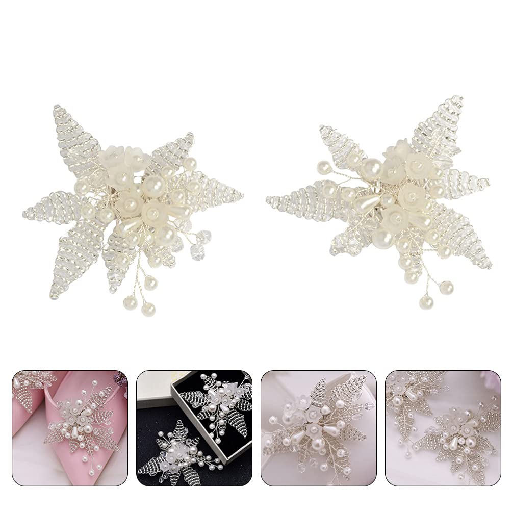 1 Pair Elegant Pearl & Rhinestone Shoe Clips - Crystal Bridal Shoe Buckles - DIY Floral Shoe Charms for Wedding, Party, Prom - Decorative Shoe Accessories for Heels & Flats - Perfect for Bridesmaids, Dancers & Special Occasions