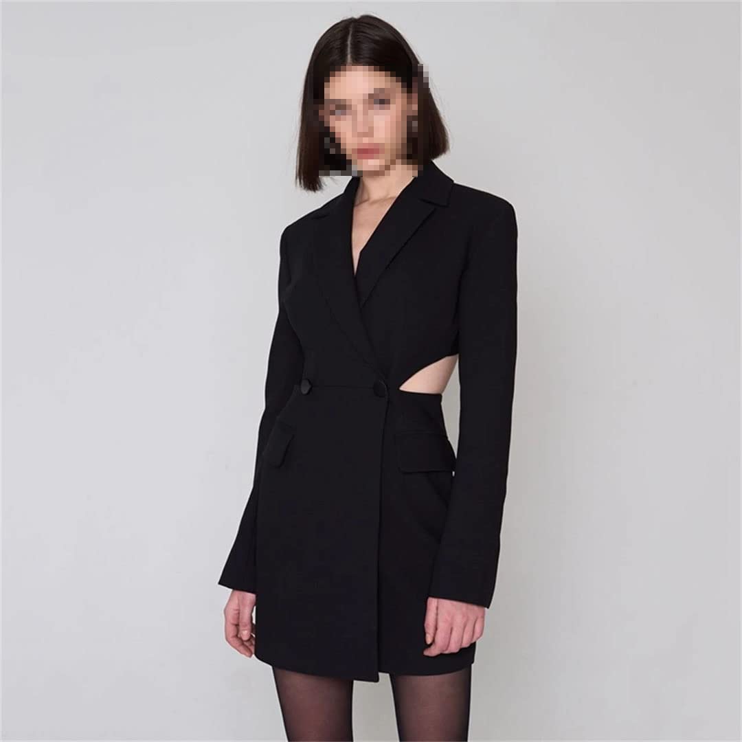 Women's Blazer Dress - Sexy Formal Long Sleeve Notched Lapel Jacket for Office Work & Casual Wear | Perfect for Business Meetings, Date Nights & Professional Outfits