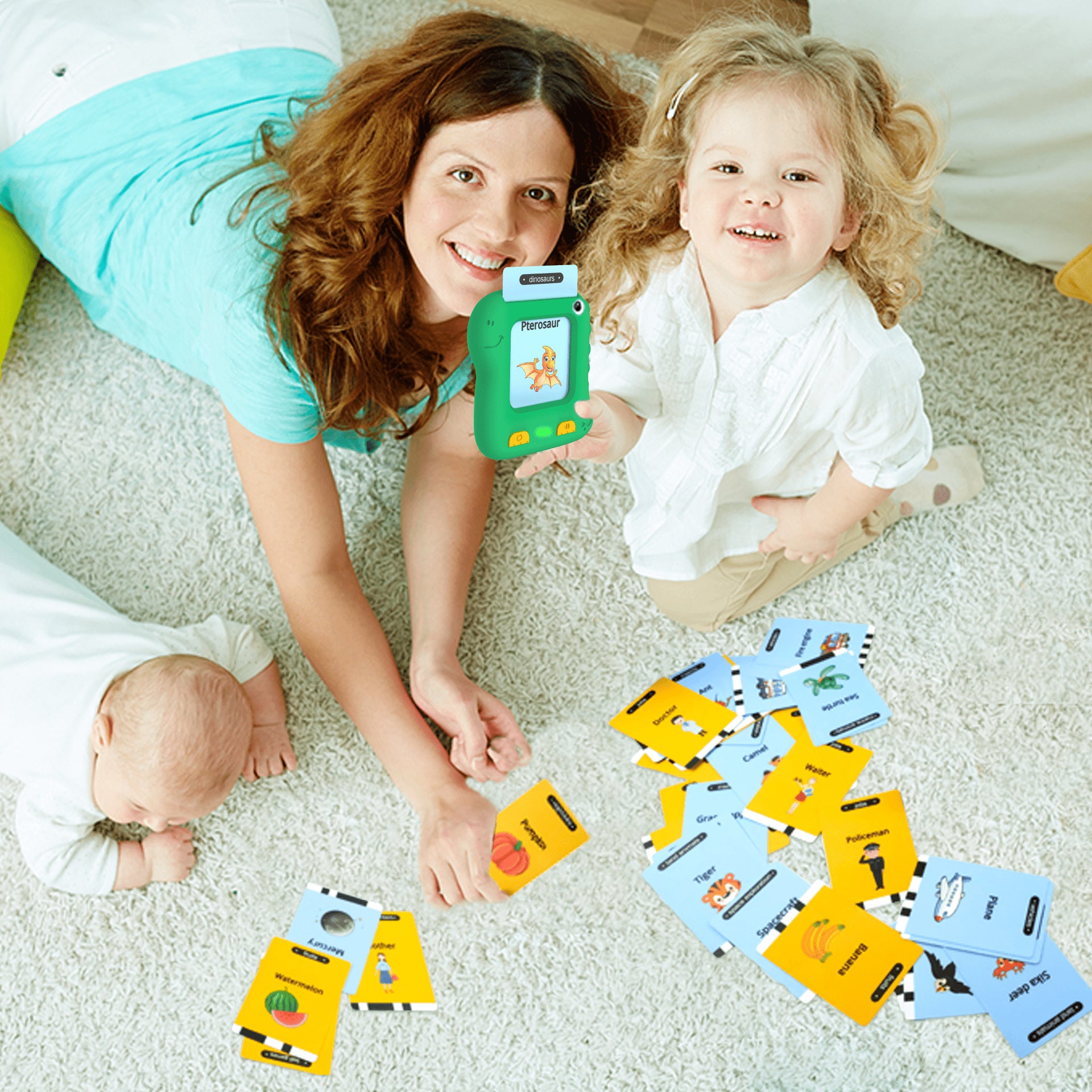 Adofi Ad TFC Dino GR Interactive Talking Flash Cards - Educational Learning Toys for Kids Ages 2-6 Years Old | Fun Vocabulary Building & Early Childhood Development | Perfect for Home, Classroom & Travel Use