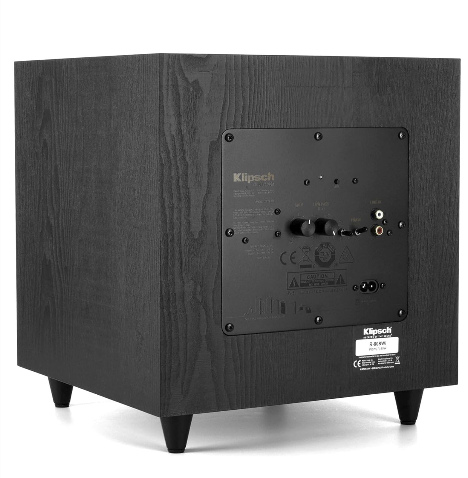 Klipsch R-80SWi 8-Inch 150W Wireless Subwoofer with High-Performance Driver - Deep Bass Home Theater Sound System - Perfect for Movies, Music & Gaming (Black)