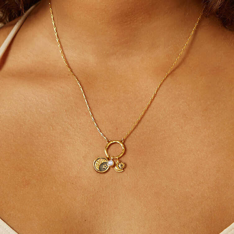 Ganesha Elephant Lotus Pendant Charm Necklace - Spiritual Jewelry for Meditation & Yoga | JX402 1 | Perfect for Gifts, Blessings & Hindu Devotion