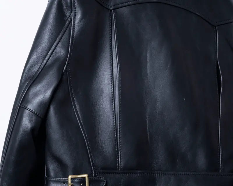 Y'2 Leather SHR 47 Sumi Dyed Horse Single Rider Jacket Black - Premium Biker Jacket for Men & Women - Perfect for Motorcycle Riding, Fashion Outfits & Casual Wear