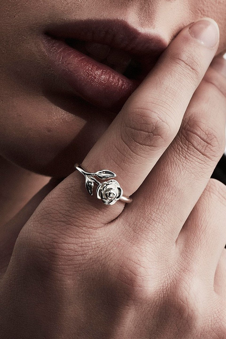 Stem Rose Ring - Elegant Floral Jewelry for Women | Perfect for Weddings, Anniversaries & Romantic Gifts