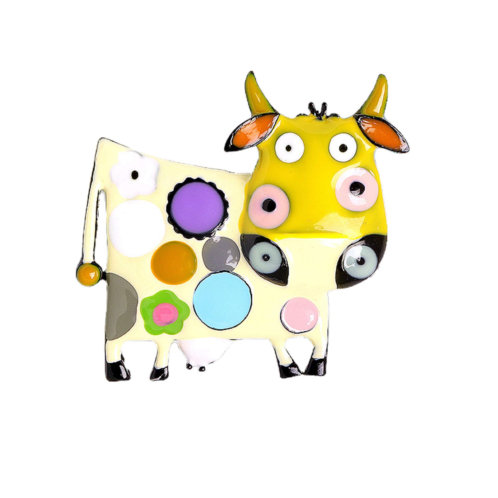 JENPECH Women's Wedding Shawl Collar Brooch Pin - Elegant Rhinestone Zodiac Cow Cattle Jewelry for Brides, Gifts & Fashion Accessories | Perfect for New Year, Weddings, Parties & Special Occasions