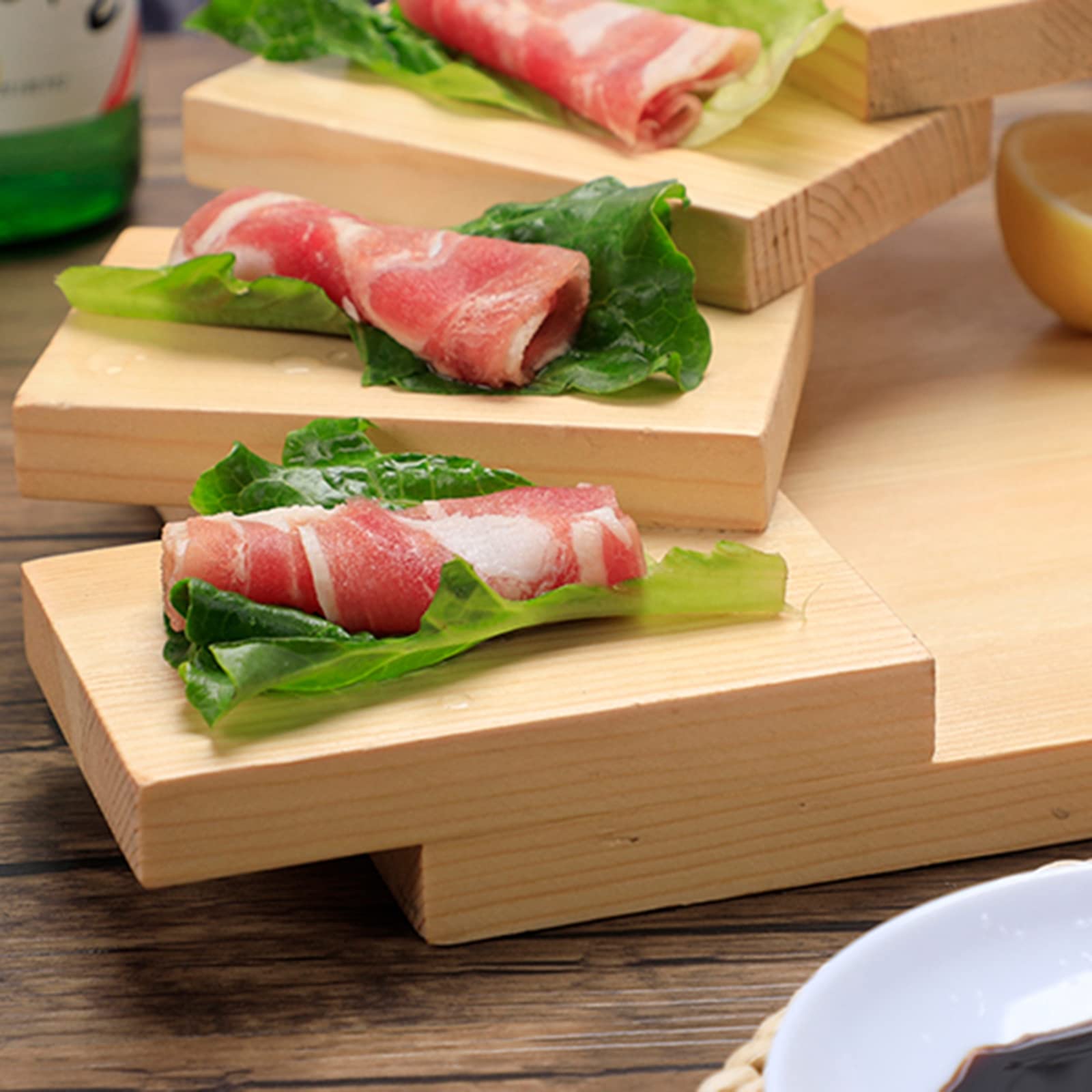 AIZYR Japanese Style Wooden Sushi Serving Boat - Elegant Sashimi & Sushi Platter for Parties, Housewarming, Wedding Gifts - Perfect for Dinner Parties, Japanese Cuisine Presentation, and Special Occasions