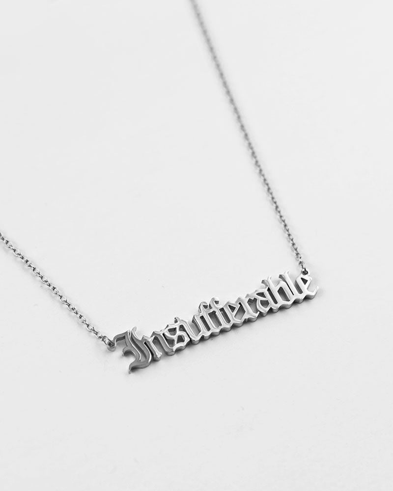 Unique Insufferable Word Necklace - Trendy Statement Jewelry for Women - Perfect for Gifts, Parties & Everyday Wear
