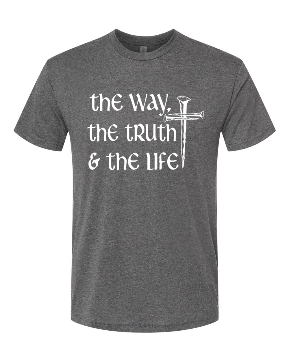 Inspirational Christian Men's Premium Tri-Blend T-Shirt - Bible Verse John 14:6 The Way The Truth The Life - Comfortable Casual Wear for Church, Bible Study & Daily Faith Expression