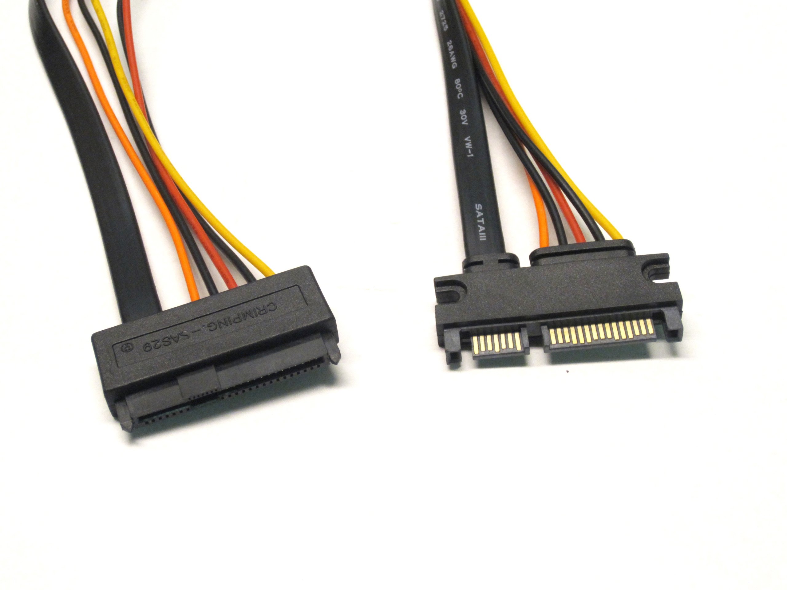 SAS 29 Pin Female to SATA 22 Pin Male Adapter Cable 36 Inch - High Speed Data Transfer for Servers, Storage Arrays & Workstations