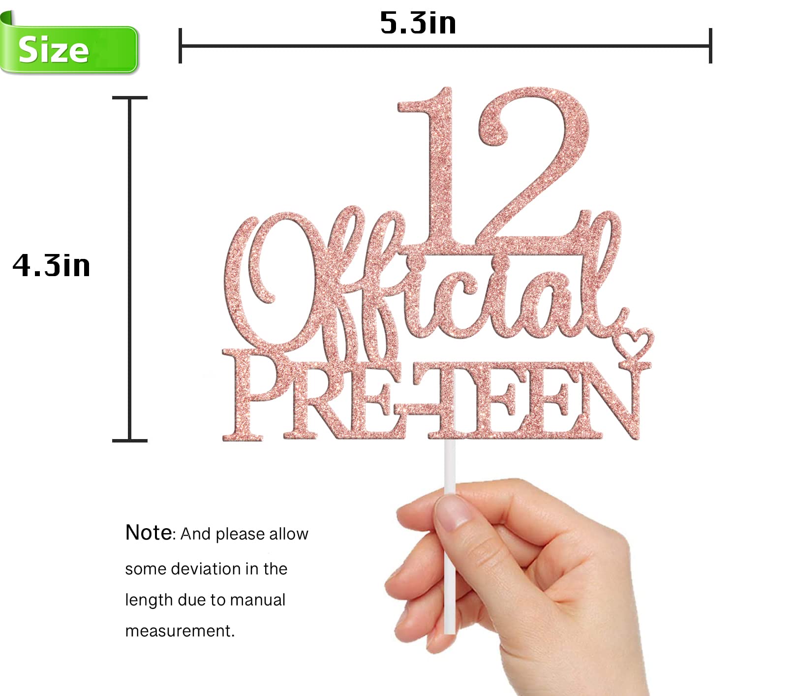 Official 12th Birthday Cake Topper - Happy 12th Birthday Cake Decorations - Rose Gold '12 & Fabulous' Party Decor - Cheers to 12 Years Cake Topper for Pre-Teens | Perfect for Birthday Cakes, Cupcakes & Party Desserts