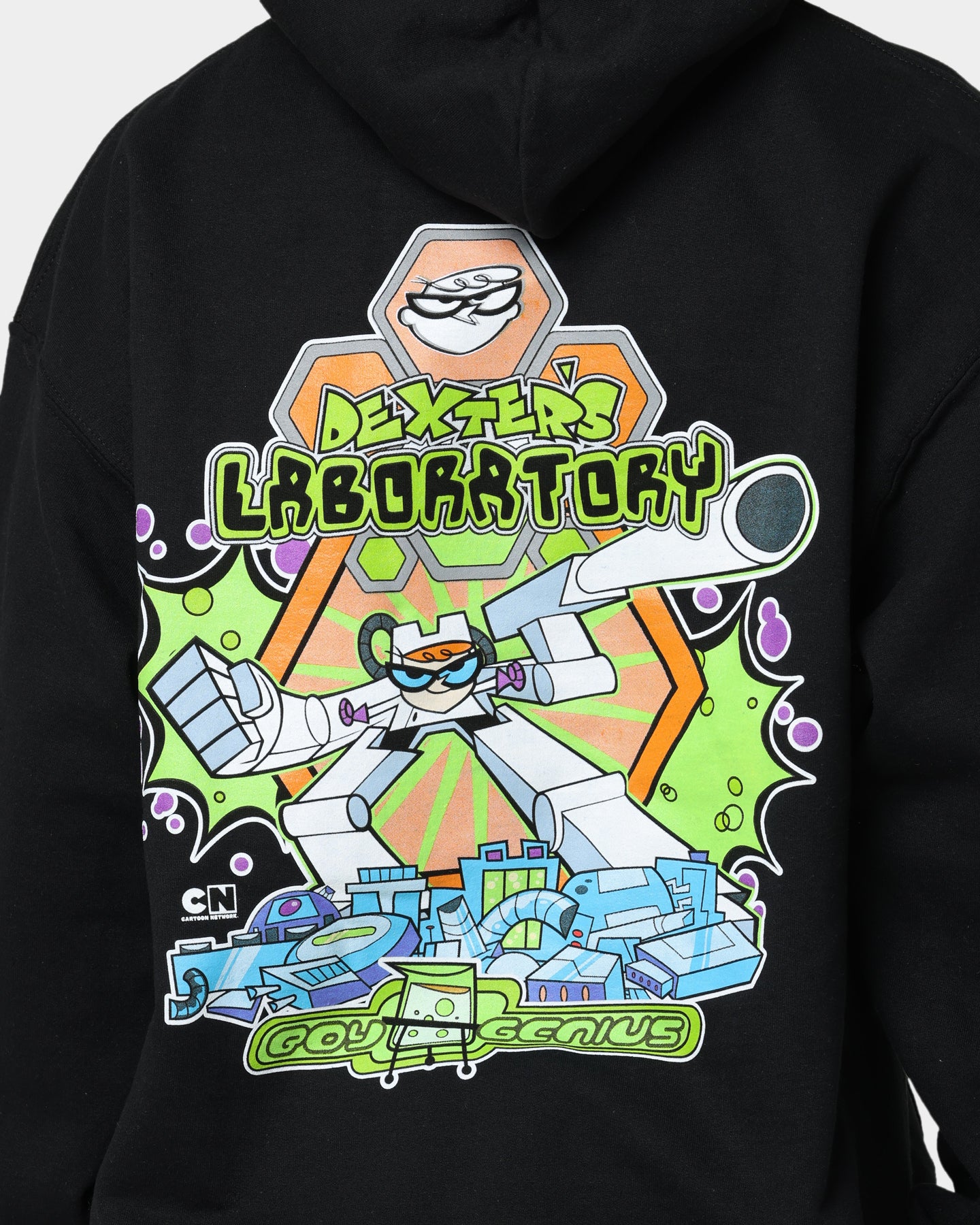 Vintage Dexter Hoodie for Men & Women - Soft Cotton Thrifted Sweatshirt - Black Retro Pullover for Casual Wear & Street Style