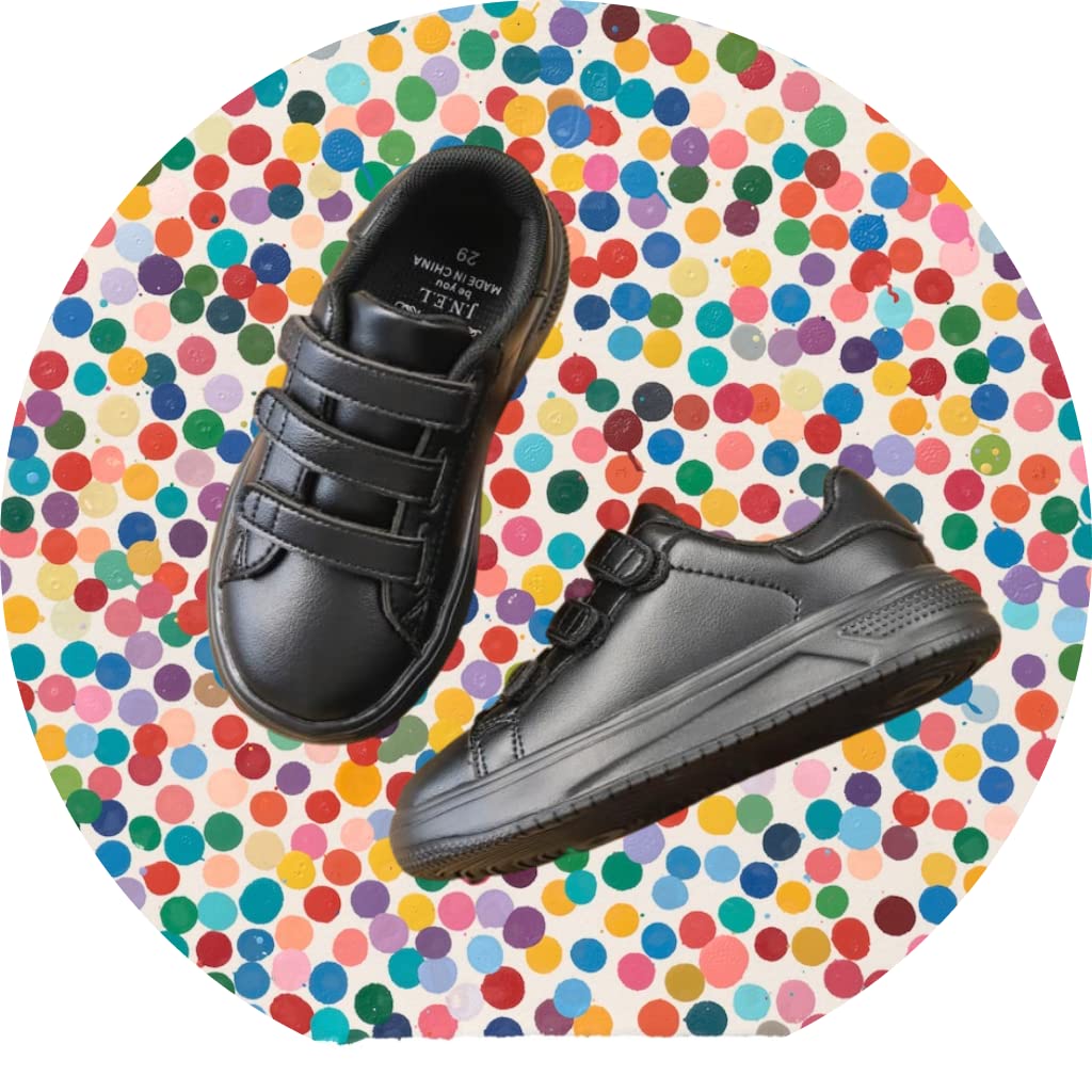 Boys Oxford Black School Uniform Shoes - Unisex Dress Shoes for Kids & Teens - Perfect for School, Church, and Formal Events