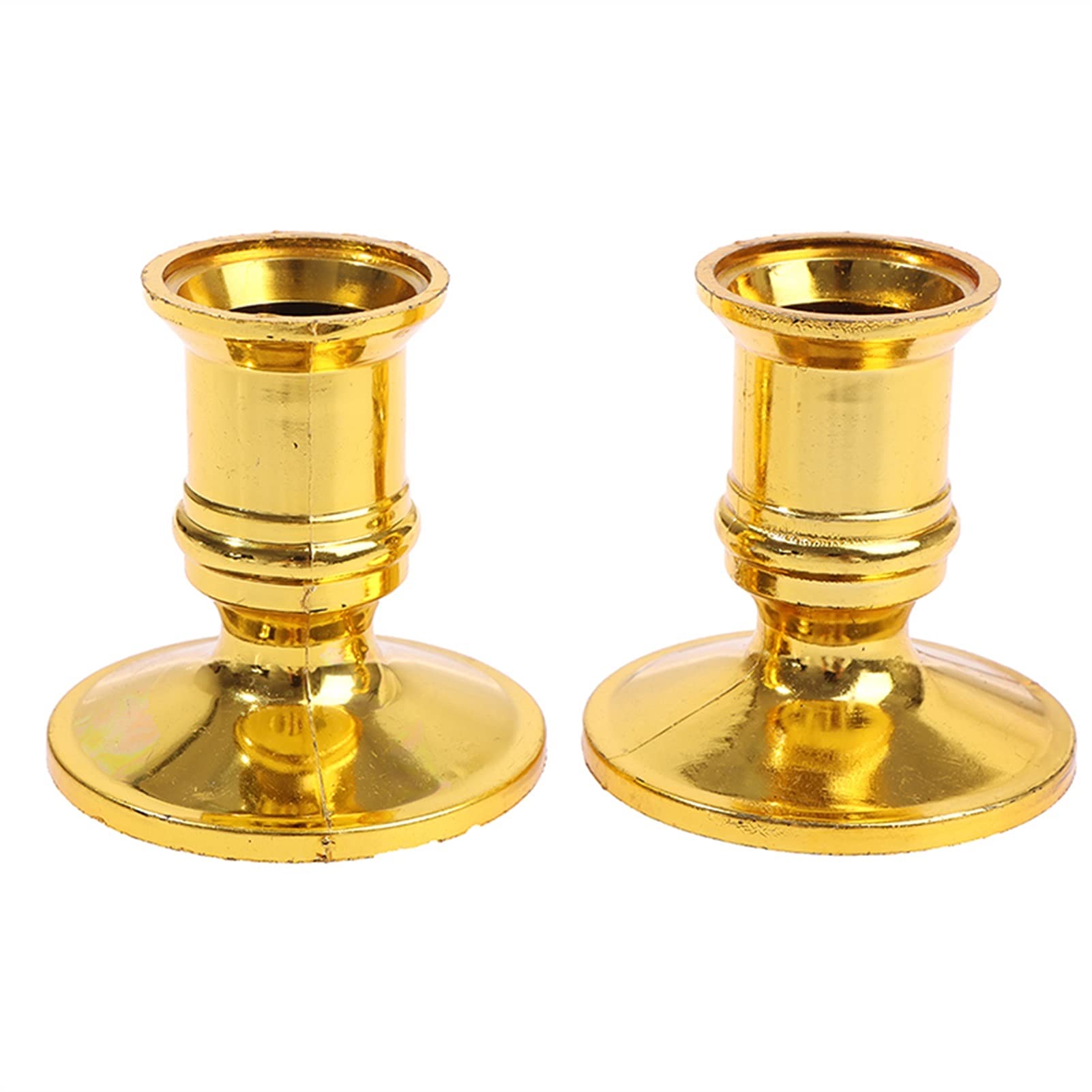 OMIDM Golden Candelabra Set - 2 Pcs Elegant Votive Holders for Wedding & Christmas Decor