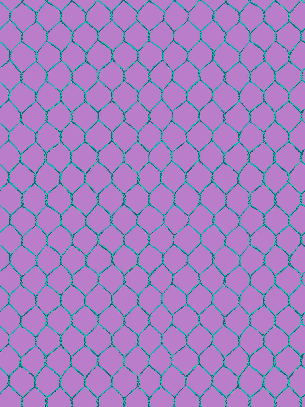 Evelyn's Chicken Wire Wallpaper by Sarah Jessica Parker - Teal on Lilac Floral Design | Peel and Stick Removable Wallpaper for Bedroom, Nursery, Home Office Decor