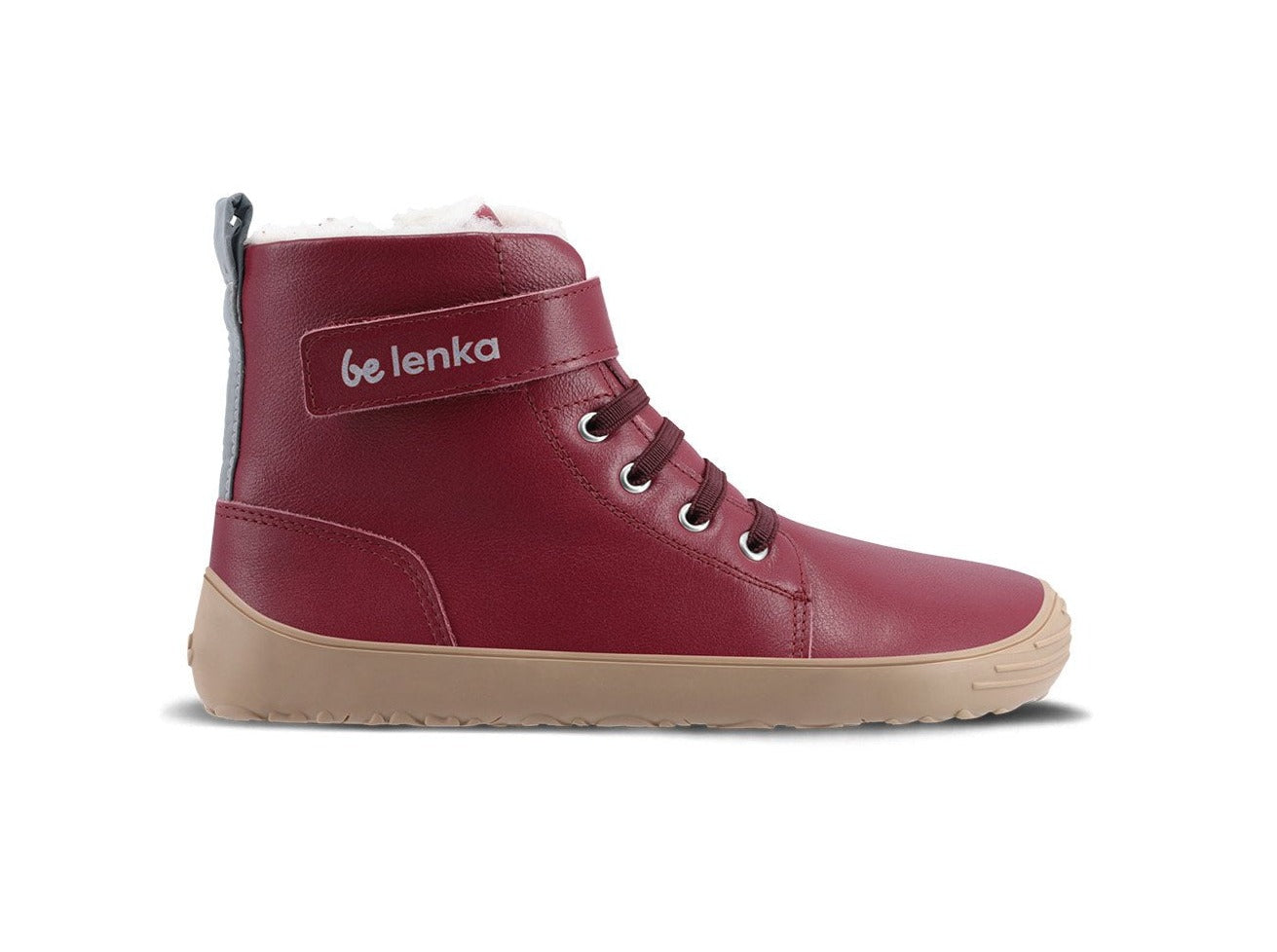 Barefoot Be Lenka Winter Kids Shoes - Dark Cherry Red | Comfortable & Warm for Indoor & Outdoor Play