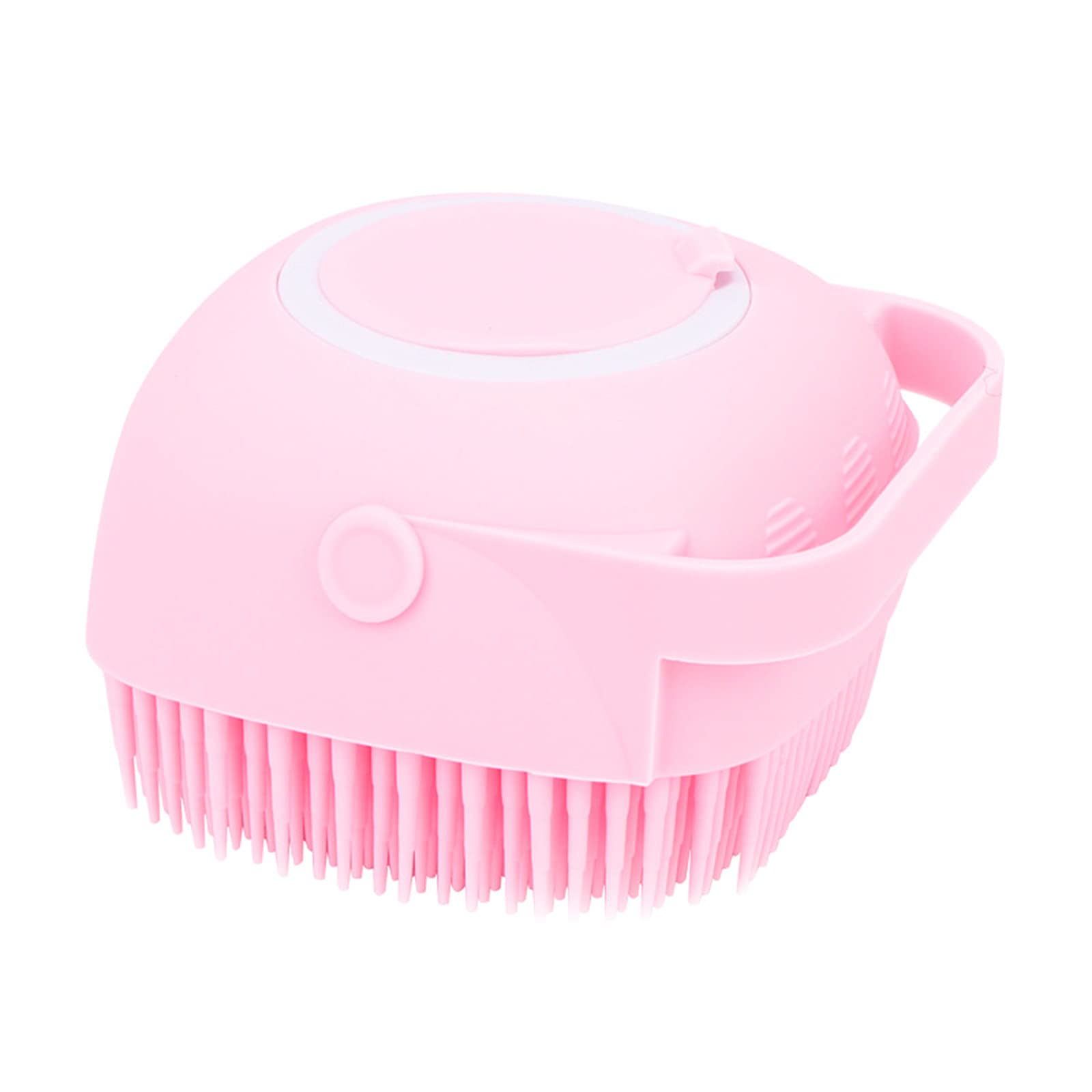 Premium Silicone Body Brush with Shower Gel Dispenser - Soft Bath Massage Scrubber & Exfoliating Loofah Brush for Smooth Skin | Ideal for Shower, Spa & Self-Care Routine (Pink)