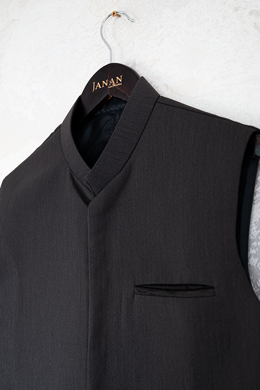 Stylish Blended Brown Waistcoat by J. Junaid Jamshed - Perfect for Formal Events & Office Wear