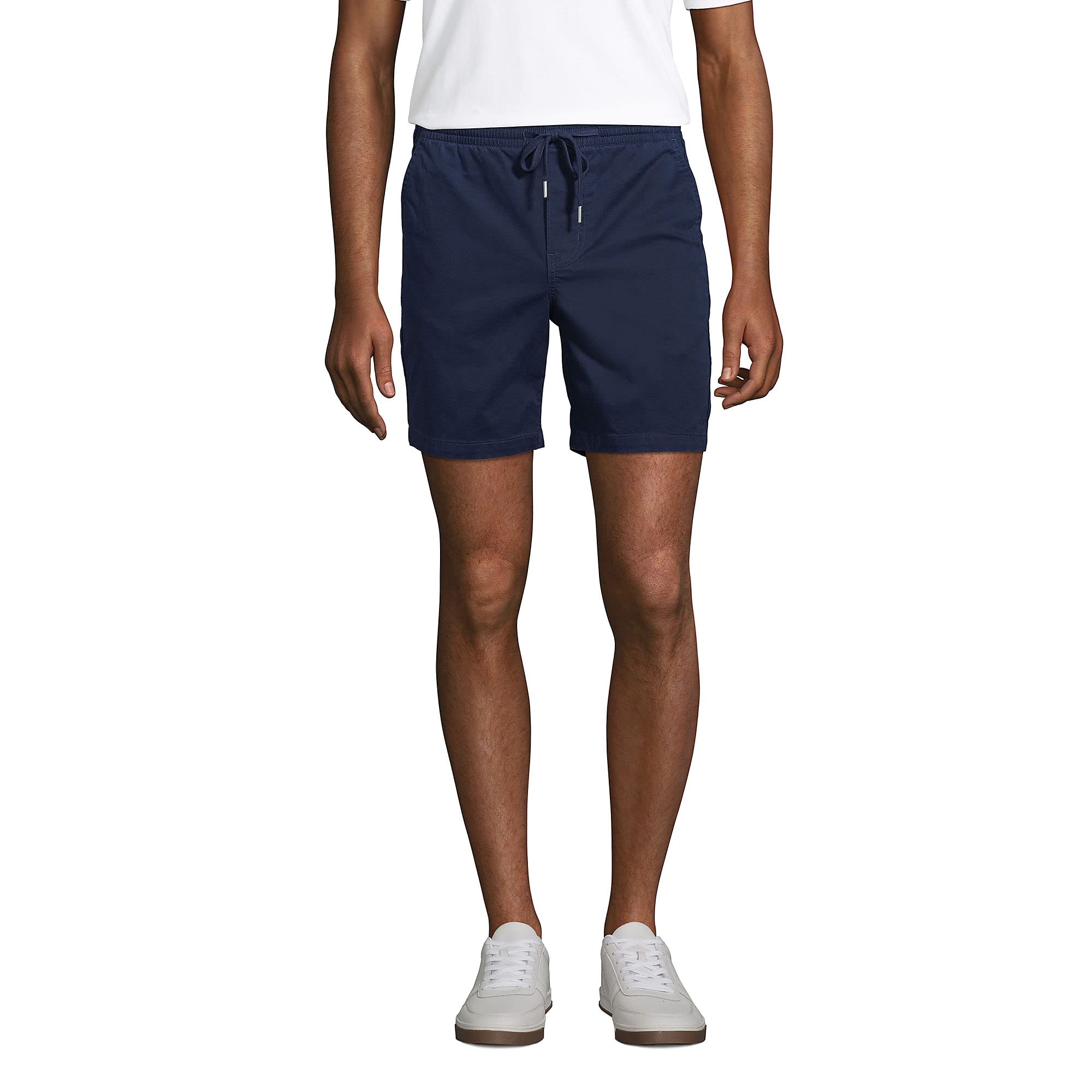 **Lands' End Men's Comfort First Knockabout Deck 7-Inch Shorts - Radiant Navy, Regular Fit, XX-Large - Casual Wear, Beach, Lounge & Outdoor Activities**