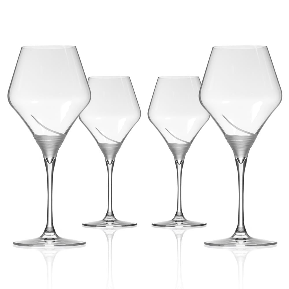 Vintage Mid Century Modern 17oz Cocktail Glass Set - 12 Pack Stemmed Martini Glasses for Wine, Cocktails & Entertaining - Perfect for Home Bar, Dinner Parties & Gifts