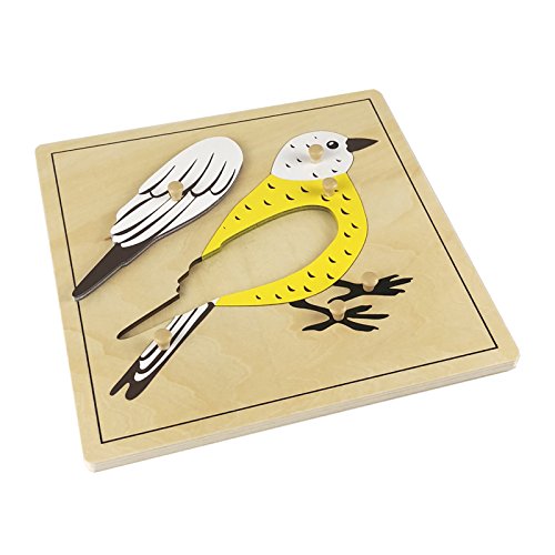 Premium Wooden Montessori Bird Puzzle for Toddlers - Educational Learning Toy for Kids Ages 2-4 - Perfect for Preschool Classroom & Homeschool Activities