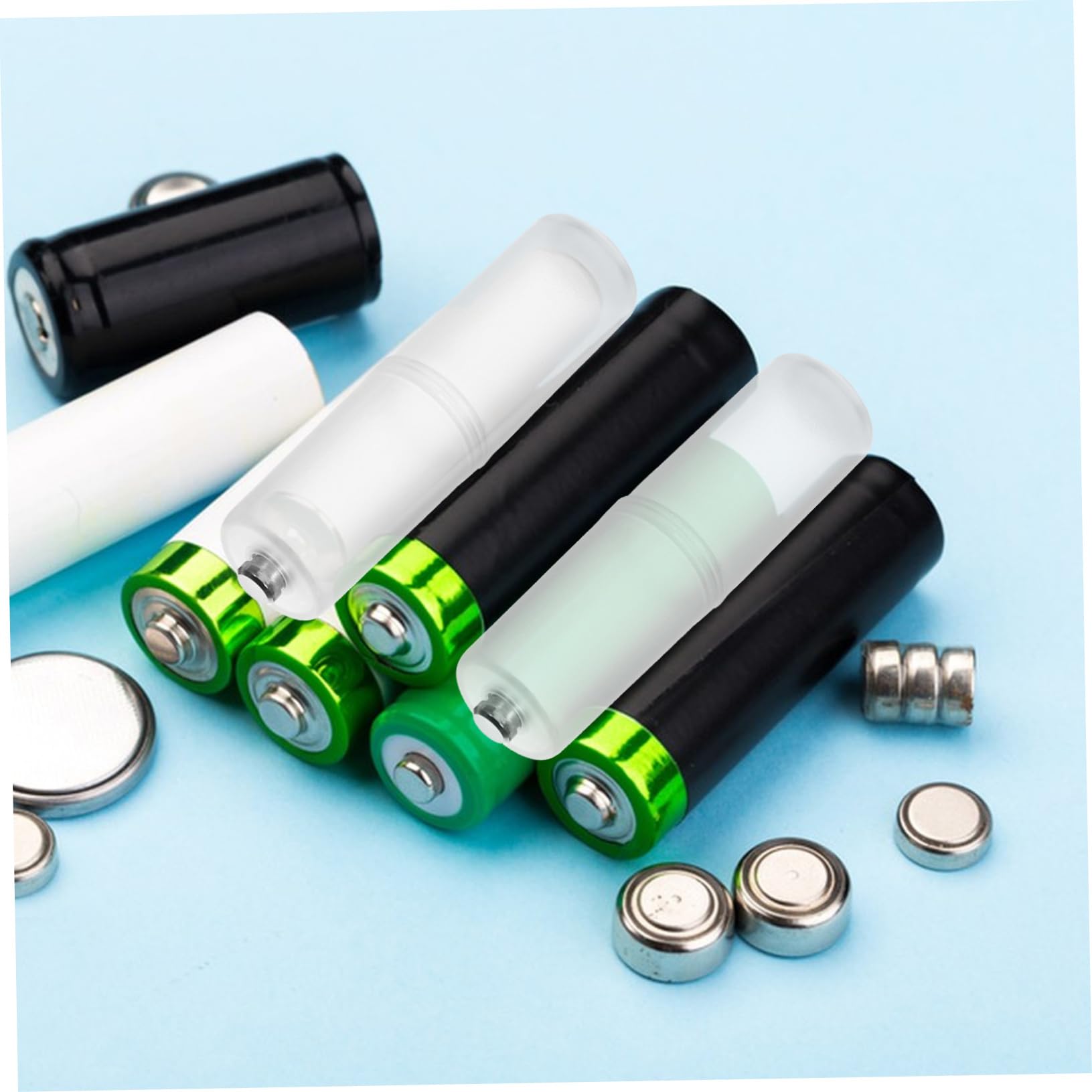 10pcs AAA to AA Battery Adapter Converter Holder - PP Material Battery Accessories for Small Batteries - Portable Power Solution for Toys, Flashlights & Remote Controls