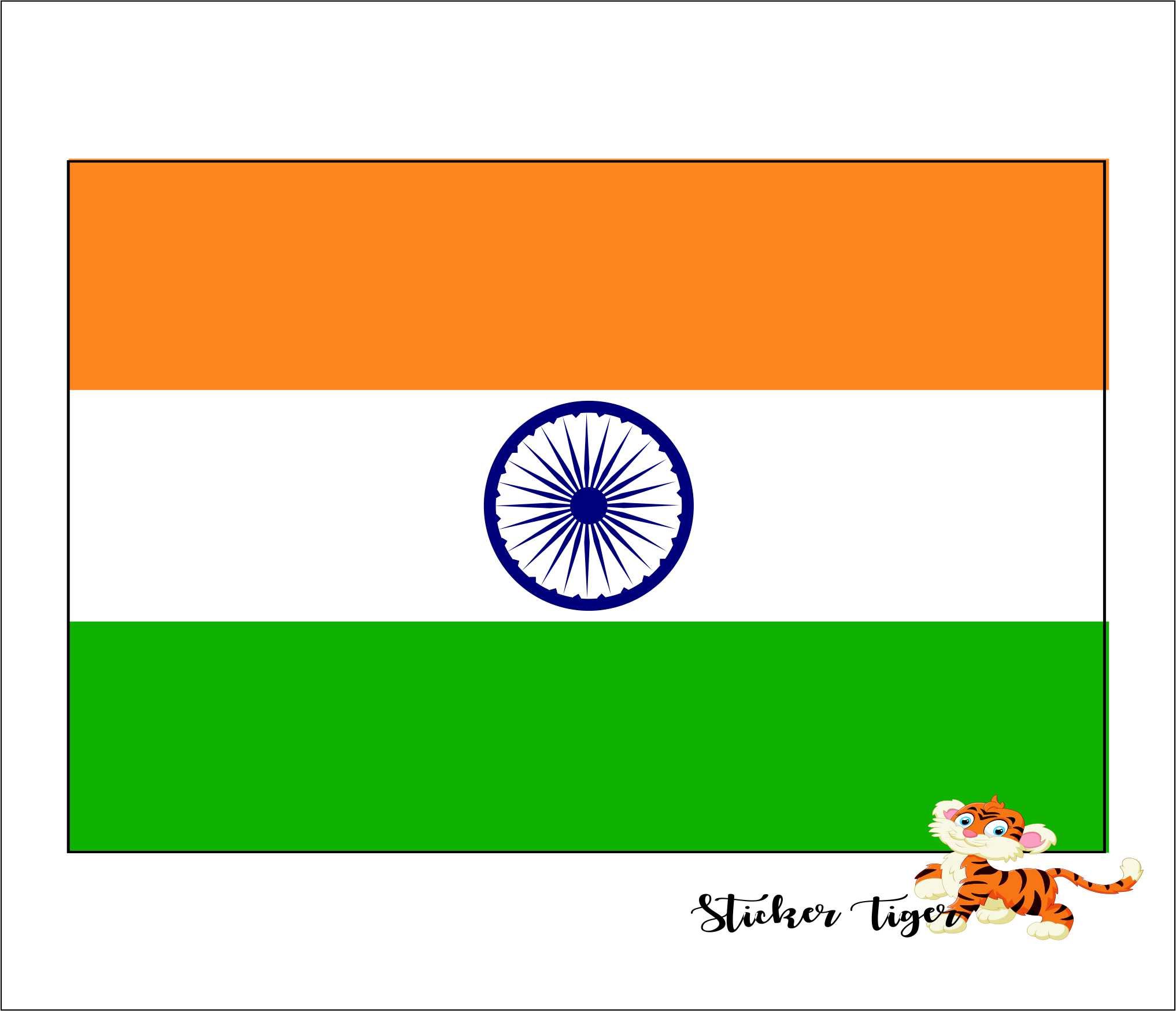 Indian National Flag Sticker 6