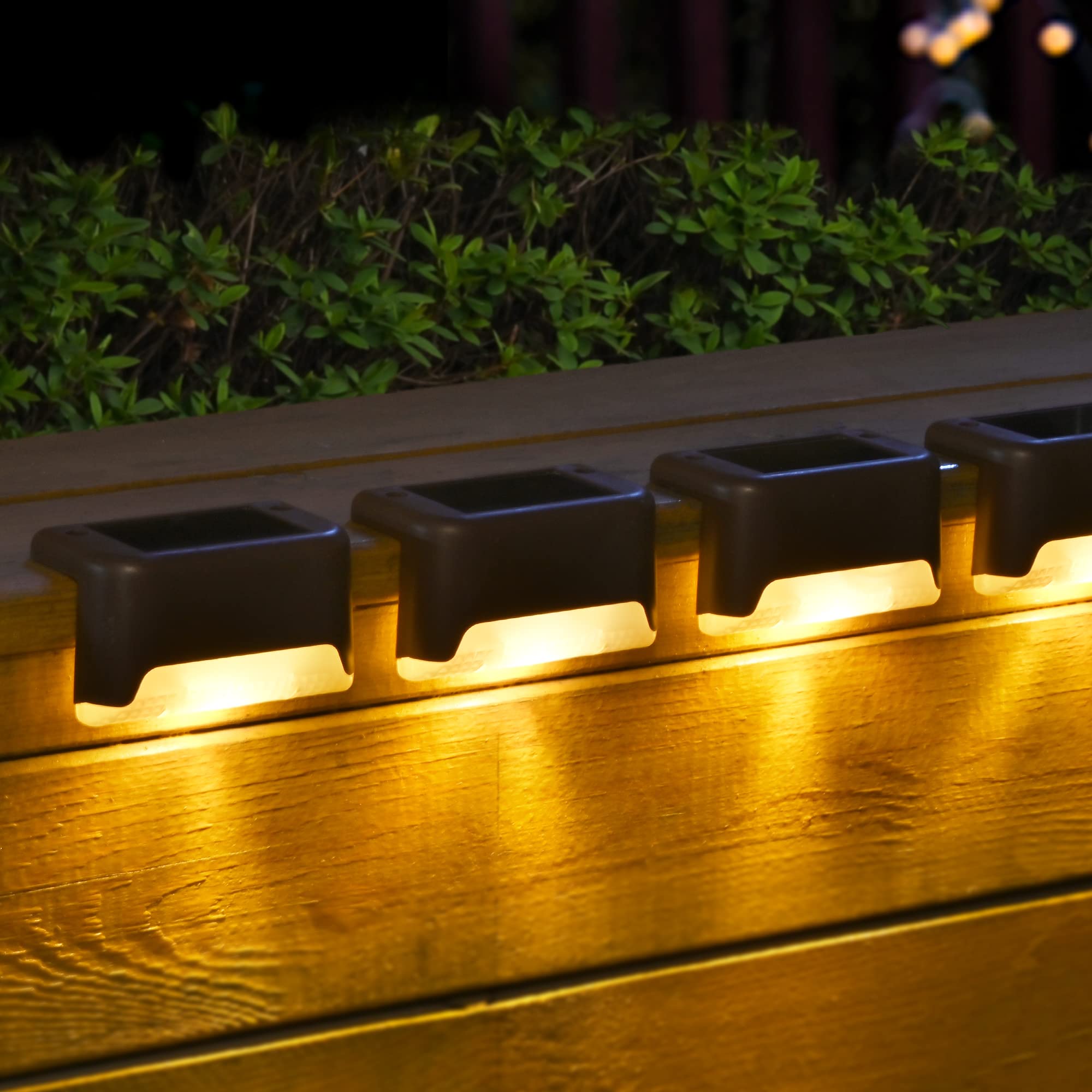 SOLPEX 36 Pack Solar Deck Lights - Waterproof Outdoor Solar Step Lights for Stairs, Fence & Yard (Warm White) - Perfect for Patio & Pathway Lighting