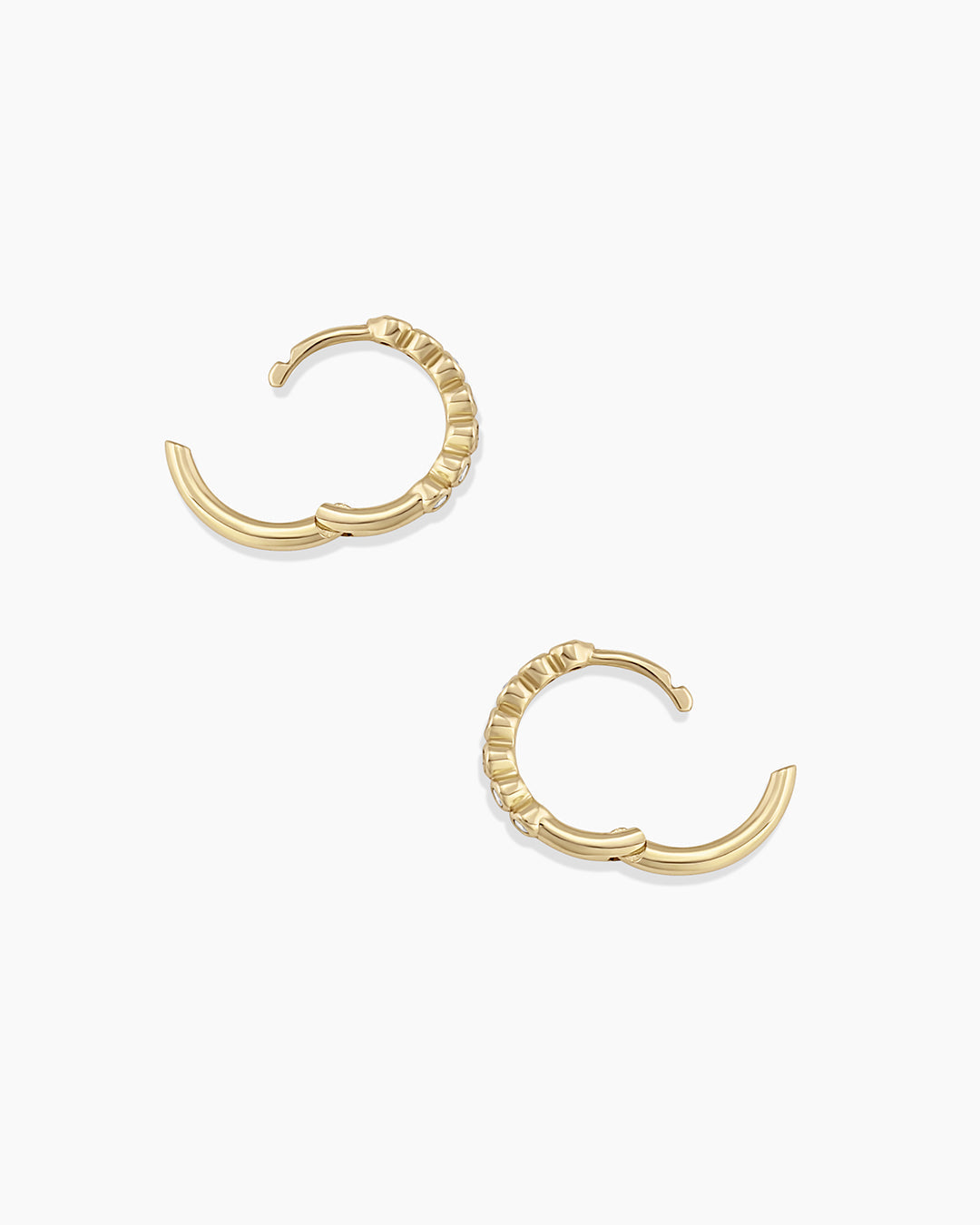 Classic Diamond Huggie Earrings for Women - 14K Gold Plated Small Hoop Earrings for Everyday Wear | Perfect for Gifts, Parties & Special Occasions