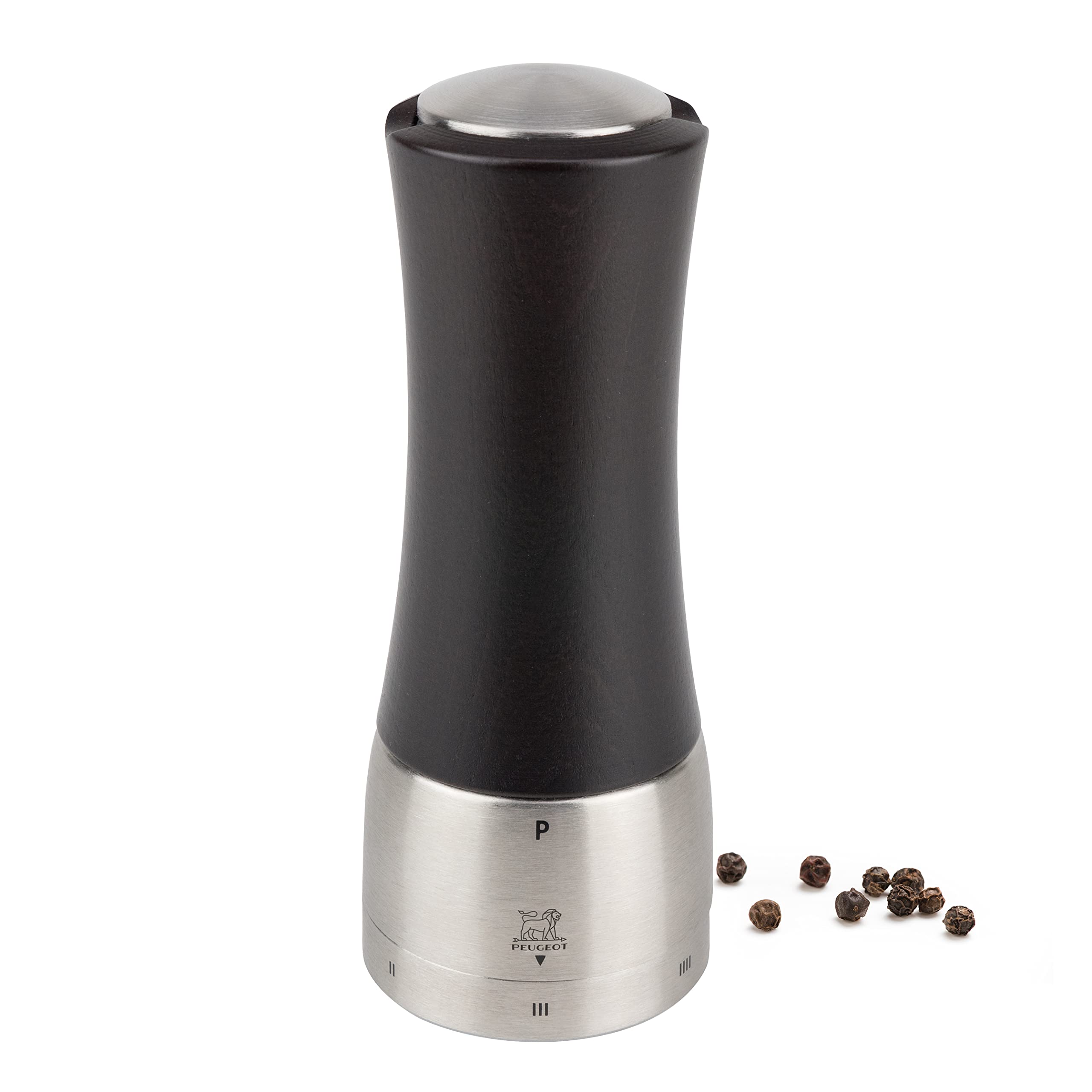 Peugeot Madras 6.5-Inch Chocolate Pepper Mill - Premium Manual Spice Grinder for Salt, Pepper & Seasonings - Perfect for Kitchen, Dining Table & Gourmet Cooking