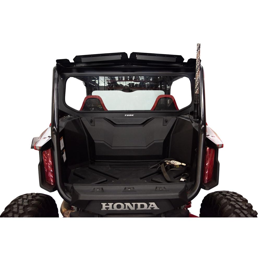 Tusk UTV Rear Glass Window Replacement for Honda Talon 1000R Fox Live Valve (2021-2024 Models) - Durable Rear Windshield for Off-Road Adventures & Trail Riding