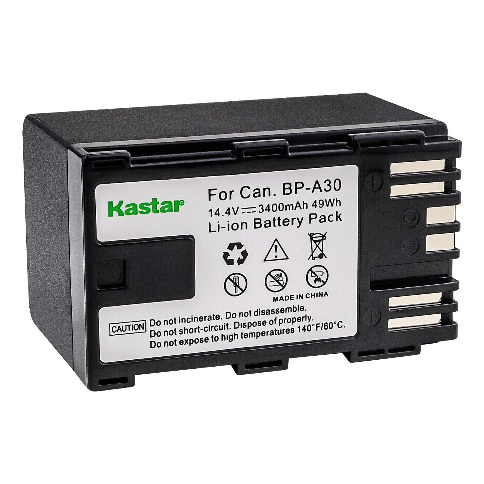Kastar 2-Pack BP-A30 Battery & AC LCD Dual Fast Charger for Canon XF605, XF705, EOS C200/C200B/C220B, C300 Mark II PL Cinema Cameras - Professional 4K UHD Video Shooting & On-Location Power Solution