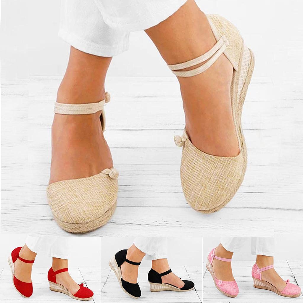 Women's Espadrilles Sandals - Flat & Wedge Platform Summer Sandals with Open Toe | Casual Comfort for Beach, Vacation & Everyday Wear