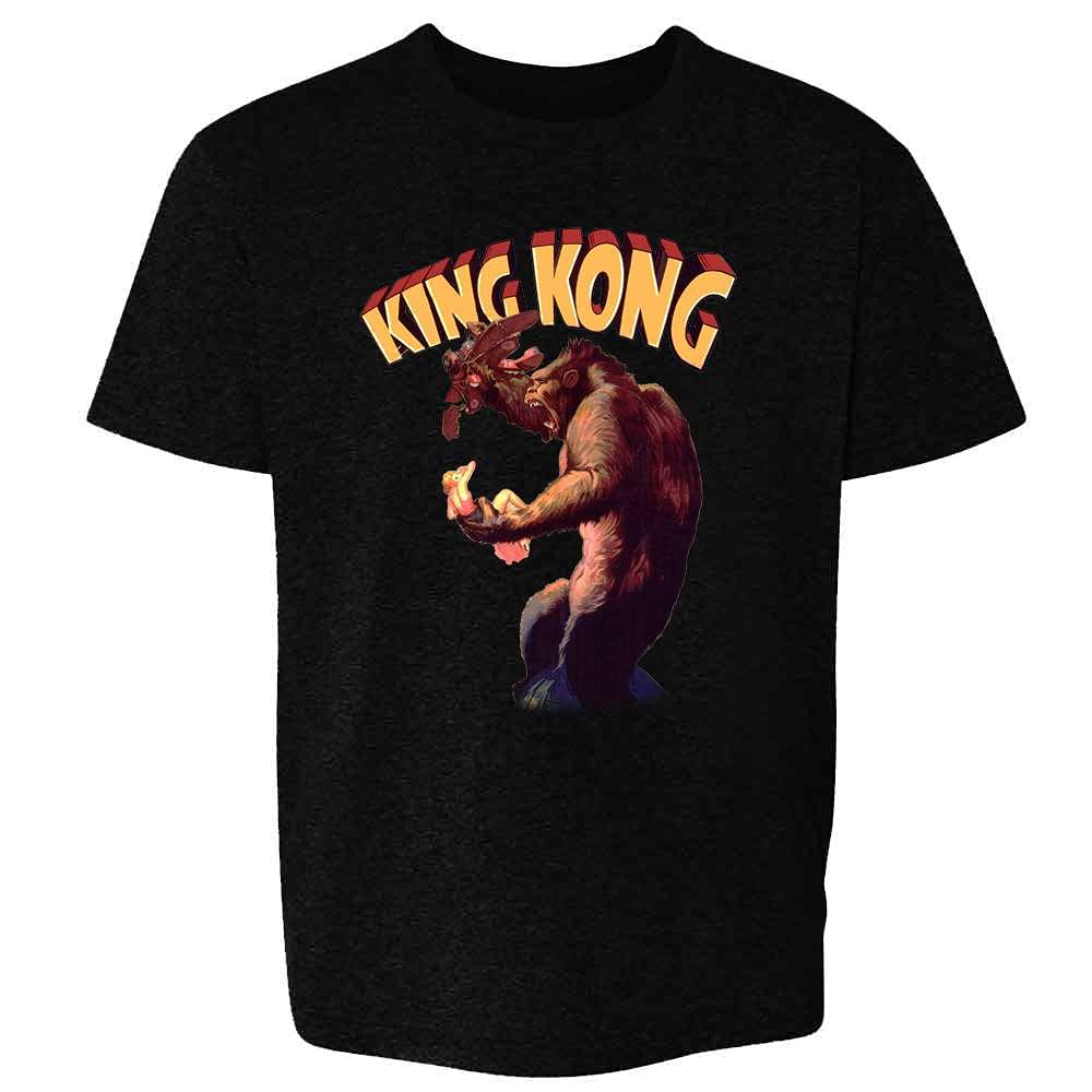 Vintage King Kong Movie Poster Retro Monster T-Shirt for Youth & Kids - Boys & Girls Graphic Tee for Casual Wear & Movie Nights