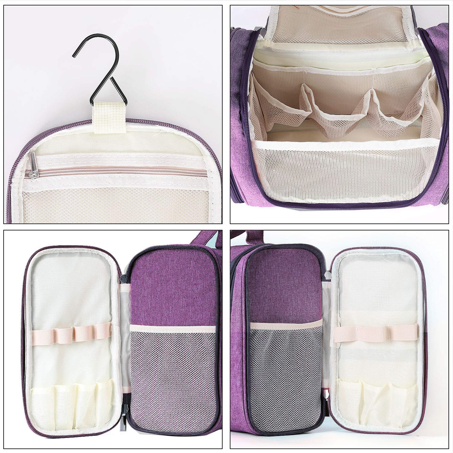Extra Large Hanging Toiletry Bag - Premium Travel Organizer for Men & Women | Waterproof Nylon Cosmetic & Shower Bag | Perfect for Toiletries, Makeup Brushes & Travel Essentials | Ideal for Camping, Gym & Vacation Use