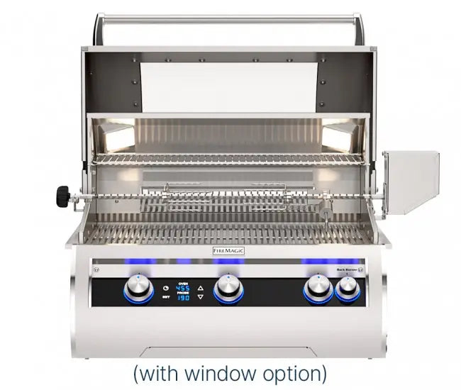 Fire Magic E660i 30-Inch 3-Burner Built-In Gas Grill with Rotisserie & Digital Thermometer - Premium Outdoor Cooking for Backyard BBQs, Patio Entertaining, and Professional Grilling