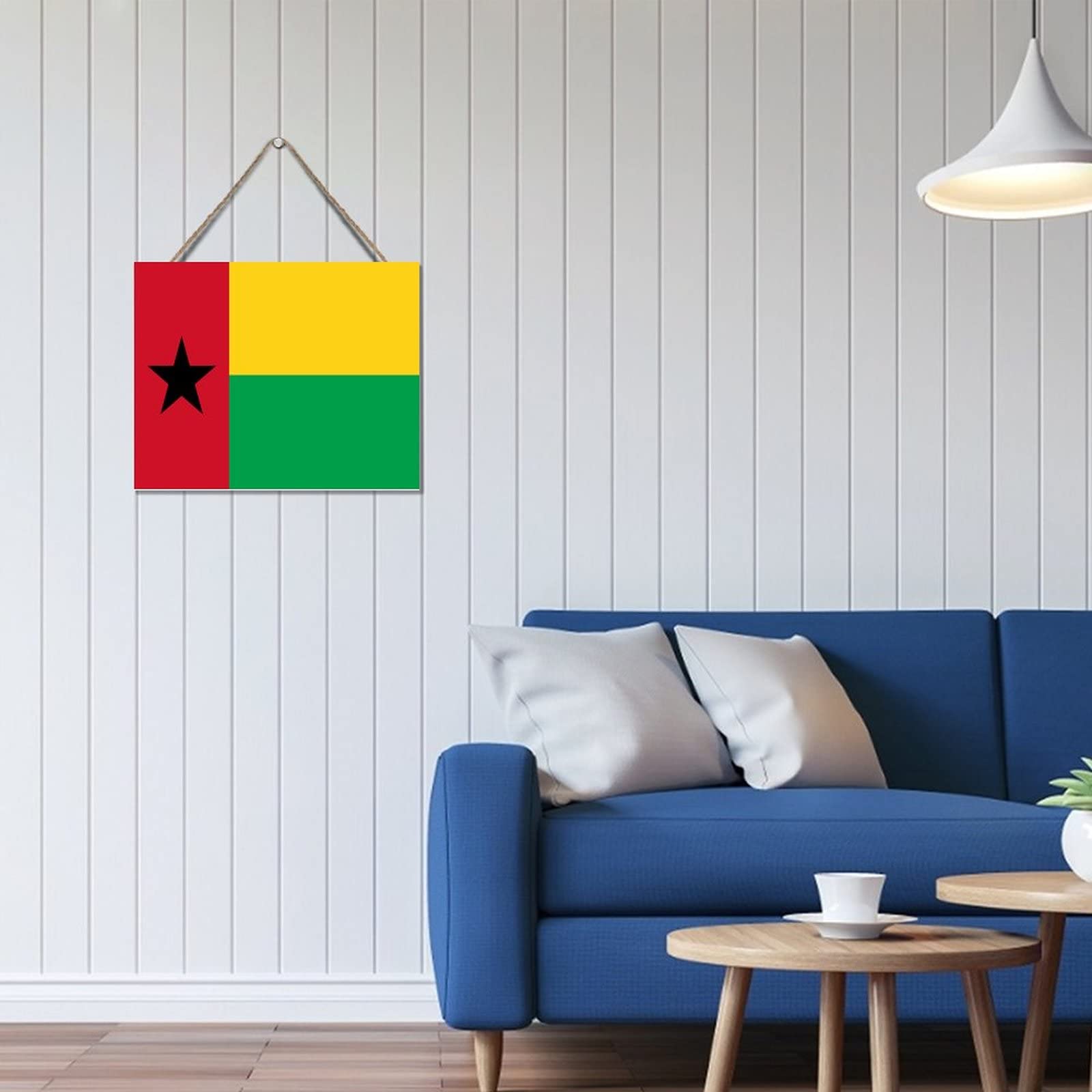 Guinea-Bissau Flag Wooden Plaque - Patriotic Home Decor, Rustic Wood Sign for Wall Hanging, Personalized Door Sign (8x10 Inches) - Perfect for Playroom, Office, or Man Cave Decor