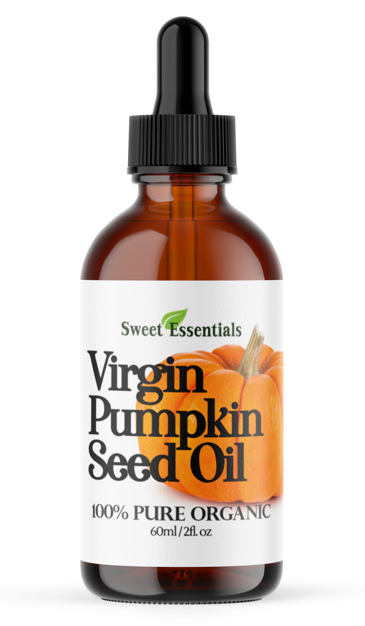 Organic Virgin Pumpkin Seed Oil - 100% Pure, Cold-Pressed & Unrefined | Natural Moisturizer for Skin, Hair & Face Care | Imported from Austria | 2 fl oz Glass Bottle | Perfect for DIY Beauty Recipes & Aromatherapy